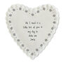 East Of India Heart Porcelain Coaster With The Words 'All I Need Is You', thumbnail 2 of 5