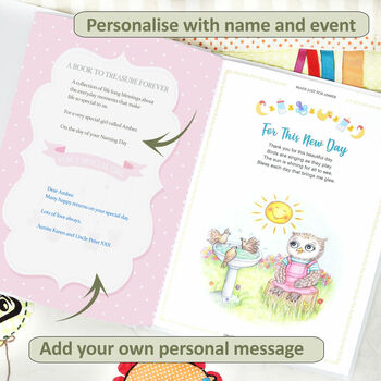 Personalised Baby Naming Day Gift Book Of Blessings, 5 of 12