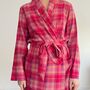 Brushed Cotton Dressing Gown In Sunset Plaid, thumbnail 6 of 7