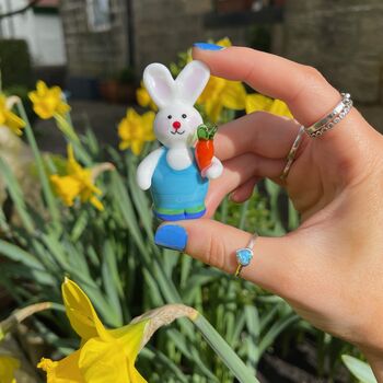 Easter Hand Blown Glass Bunny, 3 of 11