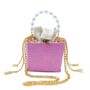 Tuparro Pink Small Handwoven Straw Basket Bag, thumbnail 2 of 6