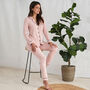 Long Bamboo Pyjama Set In Pink, thumbnail 1 of 2