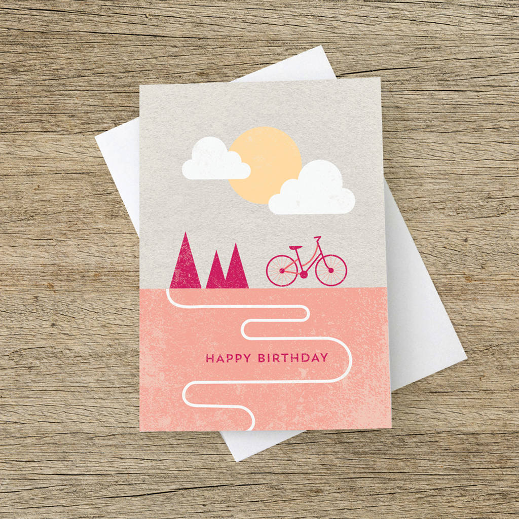 'Happy Birthday' Bicycle Card