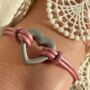 Woman's Personalised Pink Ashes Bracelet With Elegant Heart Urn, thumbnail 6 of 11