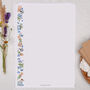 A4 Letter Writing Paper With Blue Florals And Robin, thumbnail 1 of 4