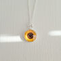 Sterling Silver Tiny Sunflower Necklace, thumbnail 1 of 5