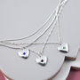 Family Birthstone Layered Heart Necklace, thumbnail 1 of 4