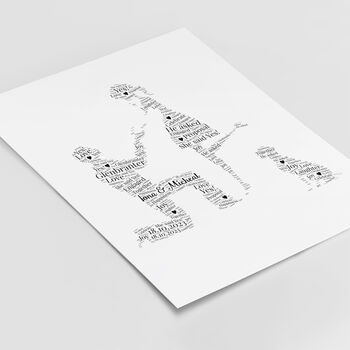 Personalised Engagement Word Art Gift With Dog, 2 of 3