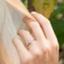 Two Ct Oval Solitaire Moissanite Engagement Ring With Pavé Band, thumbnail 3 of 9