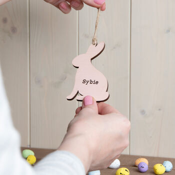 Personalised Easter Bunny Hanging Decoration, 5 of 8