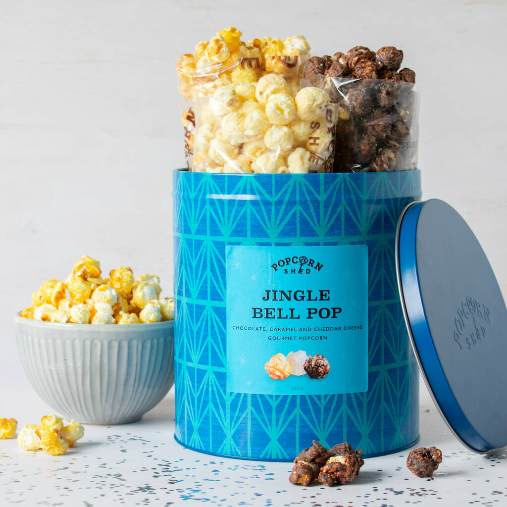 Jingle Bell Pop Gourmet Popcorn Gift Tin, 1 of 5