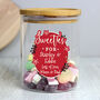 Personalised Christmas Cookie And Sweets Jar, thumbnail 4 of 4