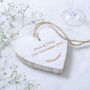 Personalised Wooden Heart Wedding Keepsake, thumbnail 1 of 3