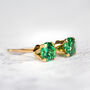 Teal Green Crystal Stud Earrings In Gold Or Silver, thumbnail 8 of 11