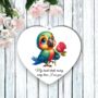 Personalised Cute Rose Animal Parrot Decoration, thumbnail 1 of 2