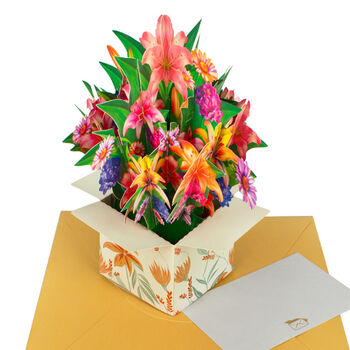 Lily Pop Up Card For Birthday And Celebrations Card, 2 of 4
