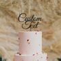 Wooden Custom Cake Topper With Your Text, thumbnail 6 of 7
