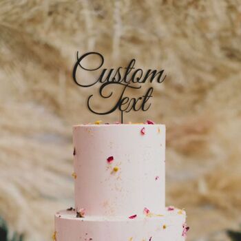 Wooden Custom Cake Topper With Your Text, 6 of 7