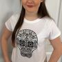Colour In Adult Skull T Shirt, thumbnail 2 of 10