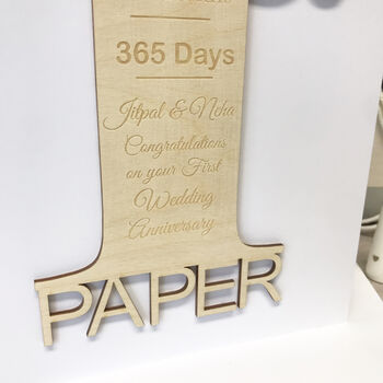 Personalised Paper 1st Anniversary Card, 9 of 10