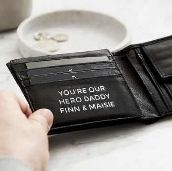 Personalised Message Leather Popper Wallet, 3 of 5