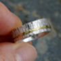 Wedding Band In 18ct Yellow Gold And Sterling Silver, thumbnail 5 of 6