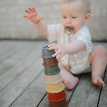 Eco Friendly Stacking Cups / Bath Toys Woodland, 2 of 4