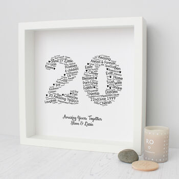 Personalised 20th Wedding Anniversary Gift For Husband, 3 of 6