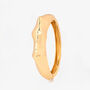 Nami 18 K Gold Plated Hammered Bangle, thumbnail 3 of 5