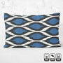 Bohemian Blue And Black 100% Cotton Ikat Cushion Cover, thumbnail 4 of 5