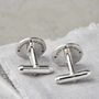 Personalised Sterling Silver Single Initial Cufflinks, thumbnail 4 of 6
