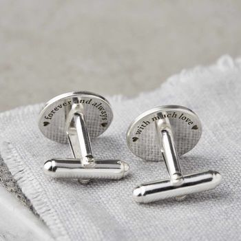 Personalised Sterling Silver Single Initial Cufflinks, 4 of 6