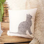 Flower Cat Cushion Cover, thumbnail 1 of 9