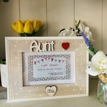 Personalised Auntie Aunt Photo Frame Birthday Gift, 5 of 6