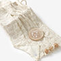 Neutral Floral Organic Cotton Muslin Swaddle Blanket, thumbnail 2 of 2