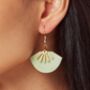 Art Deco Jade Stone Drop Statement Earrings, thumbnail 1 of 8
