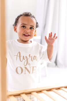 Embroidered Personalised Birthday T Shirt Available In Ages One To Seven, 4 of 9