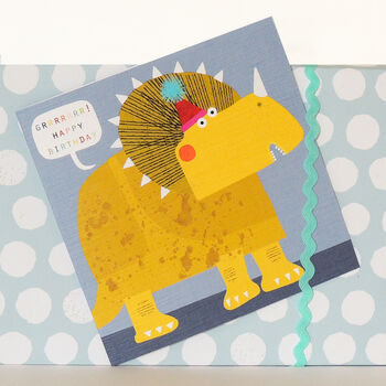 Grrrrrrr! Dinosaur Birthday Card, 3 of 5