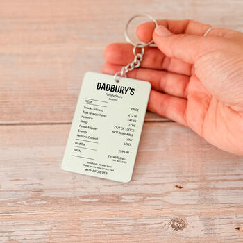 Personalised Metal Photo Funny Keyring For Dad, 6 of 6