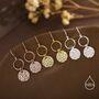 Sterling Silver Hammered Disks And Circle Dangle Drop Earrings, thumbnail 2 of 11