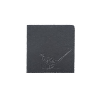 The Highlands Pheasant Square Slate Coaster, 2 of 2