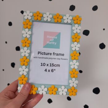 Daisy Decorated 10x15 Picture Frame, Blue, 3 of 3