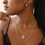 Enamel Talisman Eye Pendant Necklace In Gold Plating, thumbnail 6 of 7