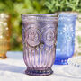 Set Of Four Vintage Colour Embossed Highball Tumblers, thumbnail 2 of 6
