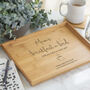 Personalised Wooden Breakfast In Bed Tray, thumbnail 2 of 6