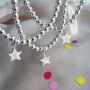 Sterling Silver Personalised Star Charm Stretch Bracelet, thumbnail 4 of 7