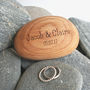 Pebble Shape Wooden Engraved Ring Box, thumbnail 3 of 3