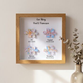 Wedding Gifts Met Engaged Married Locations Print, 6 of 10