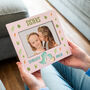 Personalised Siblings Dinosaur Pastel Photo Frame Gift, thumbnail 3 of 7