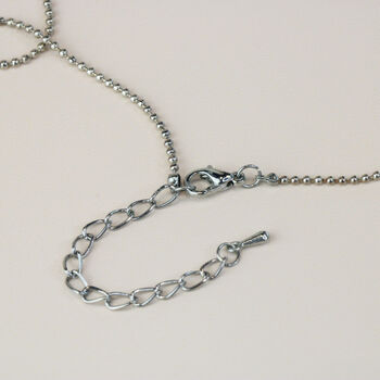 Curved Ribbon Design Crystal Pendant Necklace, 5 of 5